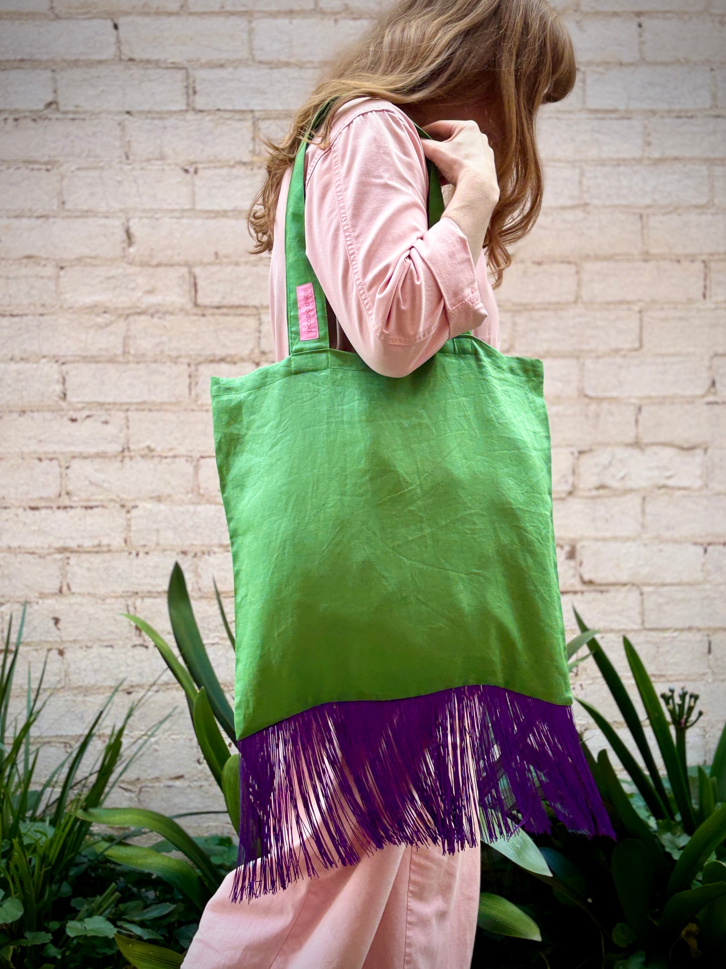 Young Hearts Tote (Emerald/Purple)