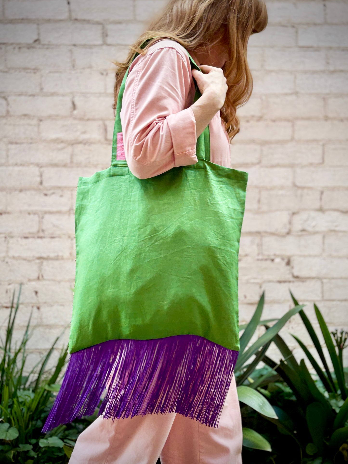 Young Hearts Tote (Emerald/Purple)