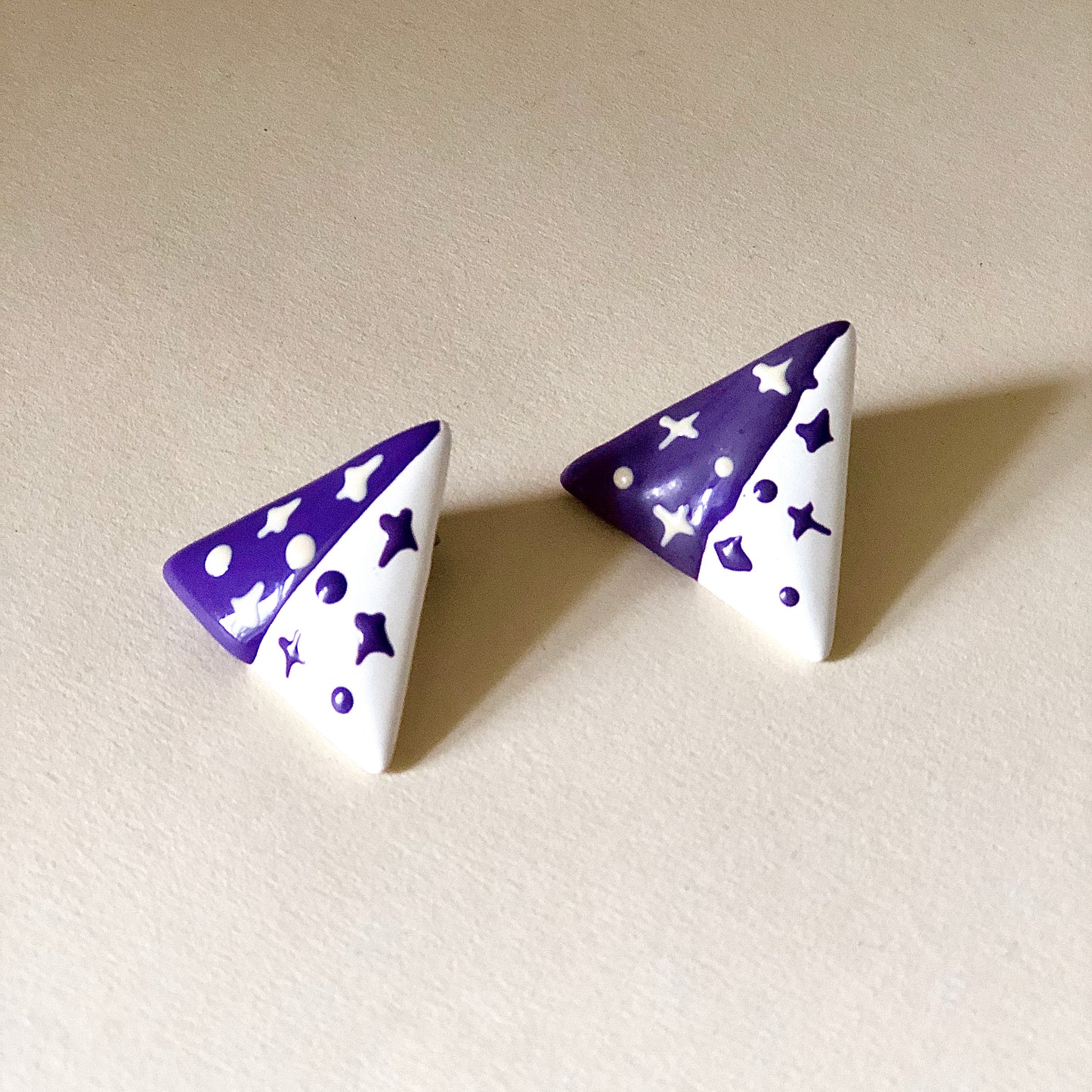 80's Triangle Costume Earrings