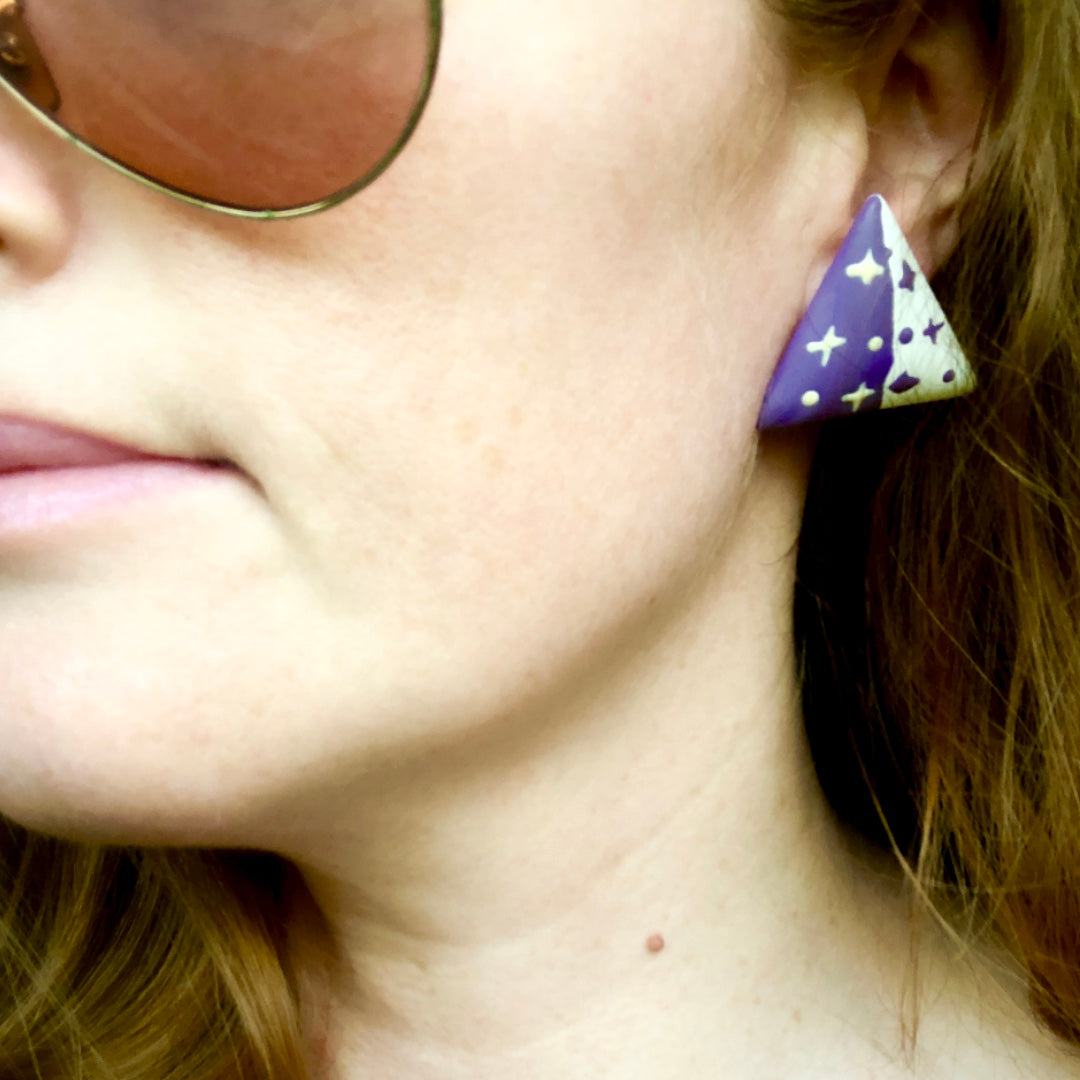 80's Triangle Costume Earrings