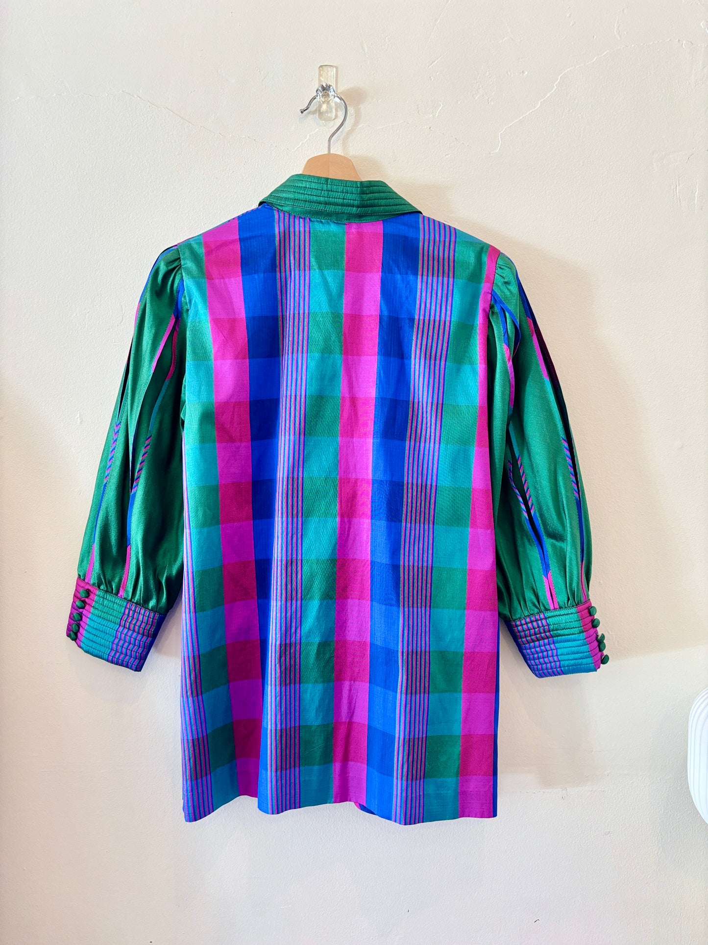 J.S Thai Silk Bold Checked Shirt