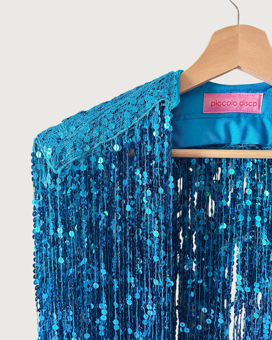 Glitter Cape in Electric Cerulean