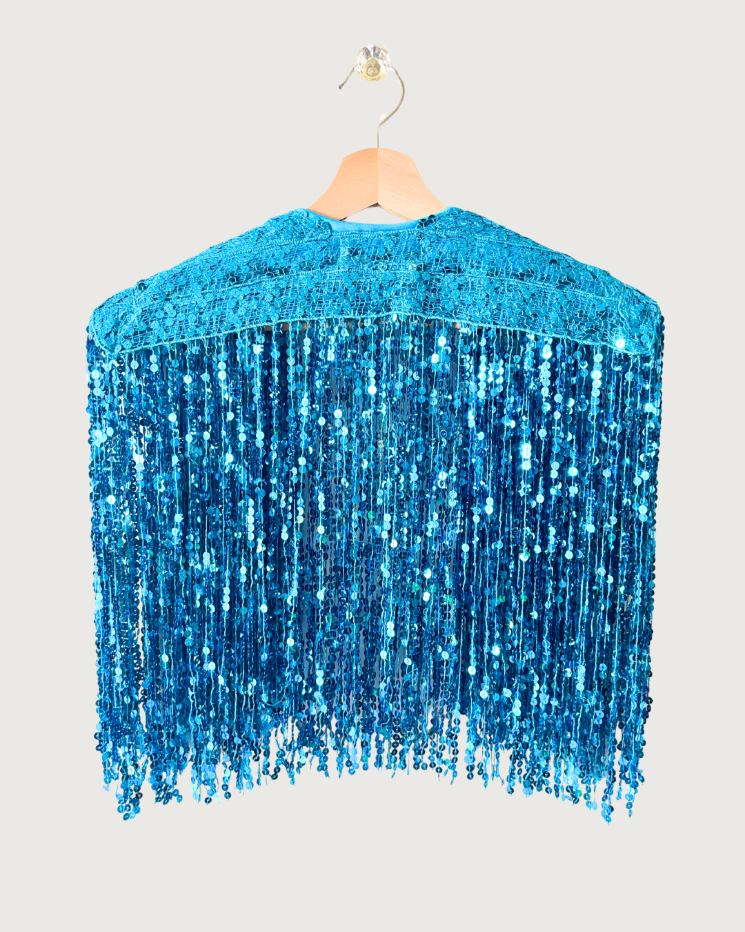 Glitter Cape in Electric Cerulean