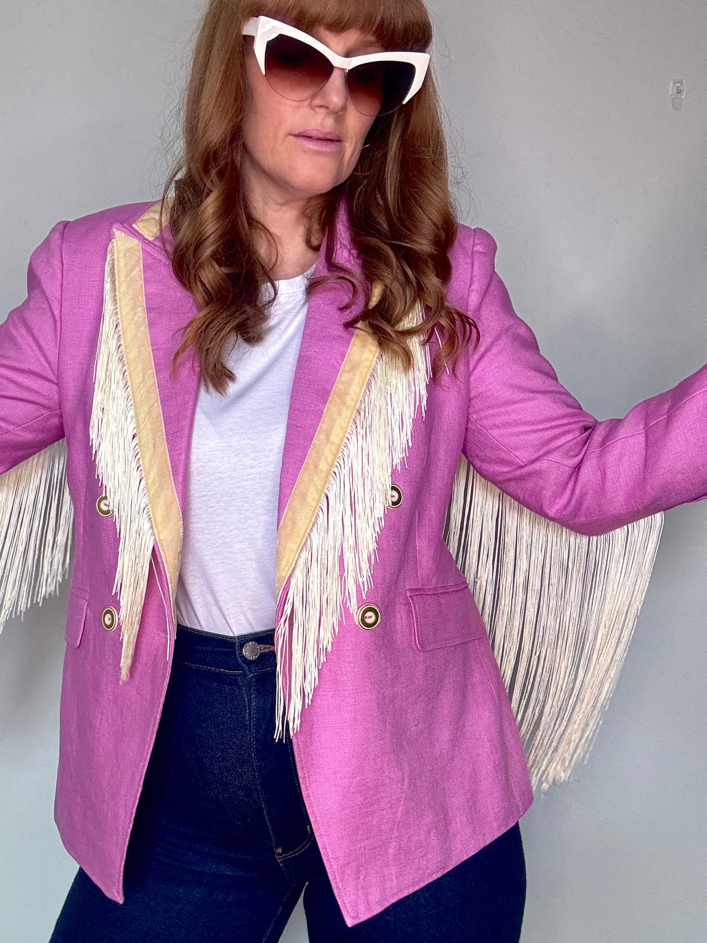 Dolly Blazer in Flamingo Whip