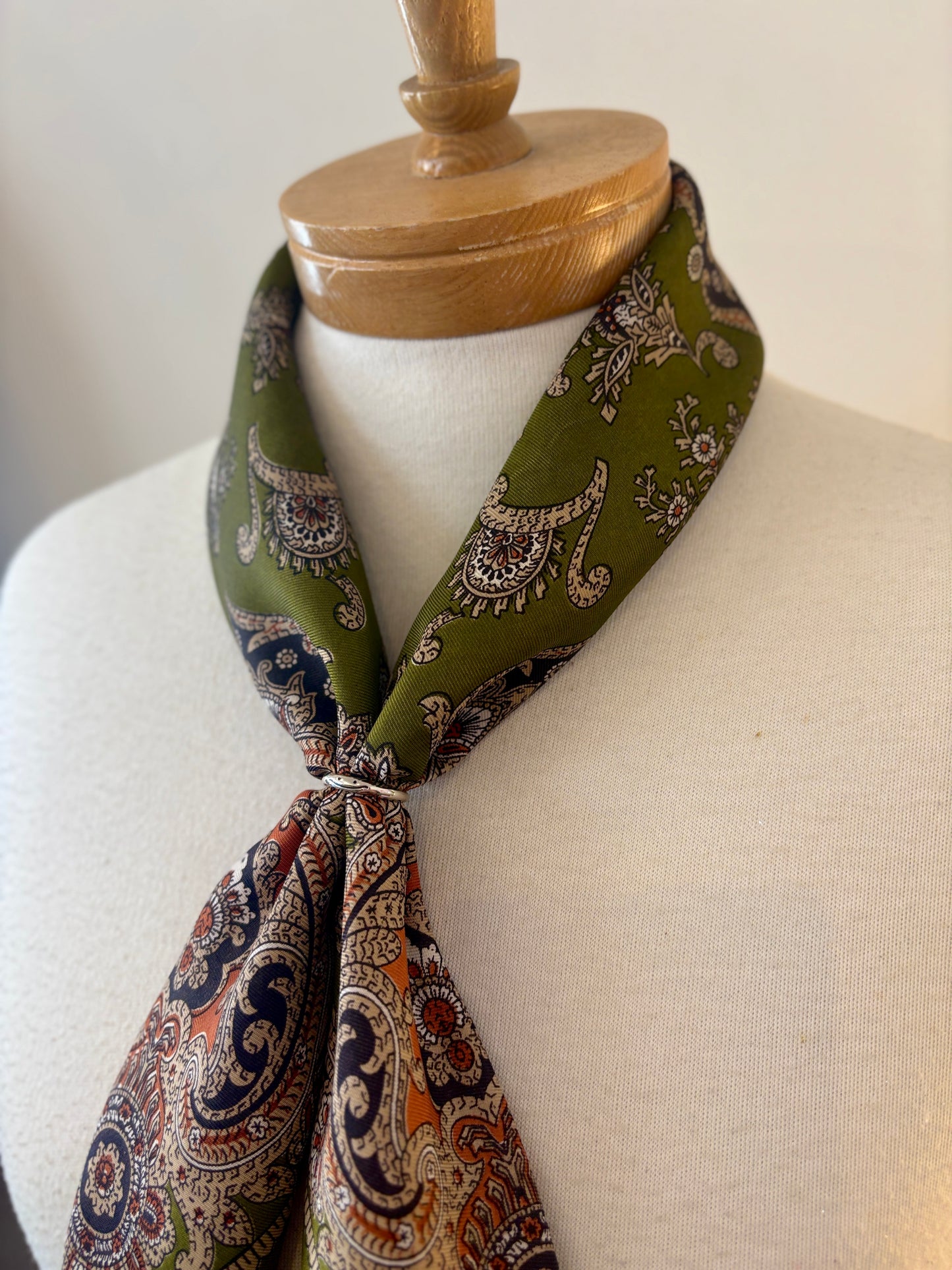 Olive Paisley Scarf