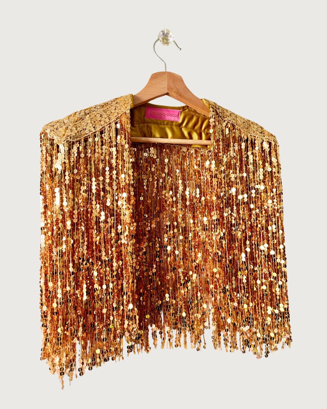 Glitter Cape in Pure Gold
