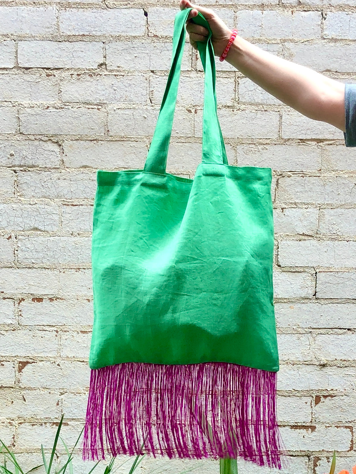 Young Hearts Tote (Seafoam/Magenta)