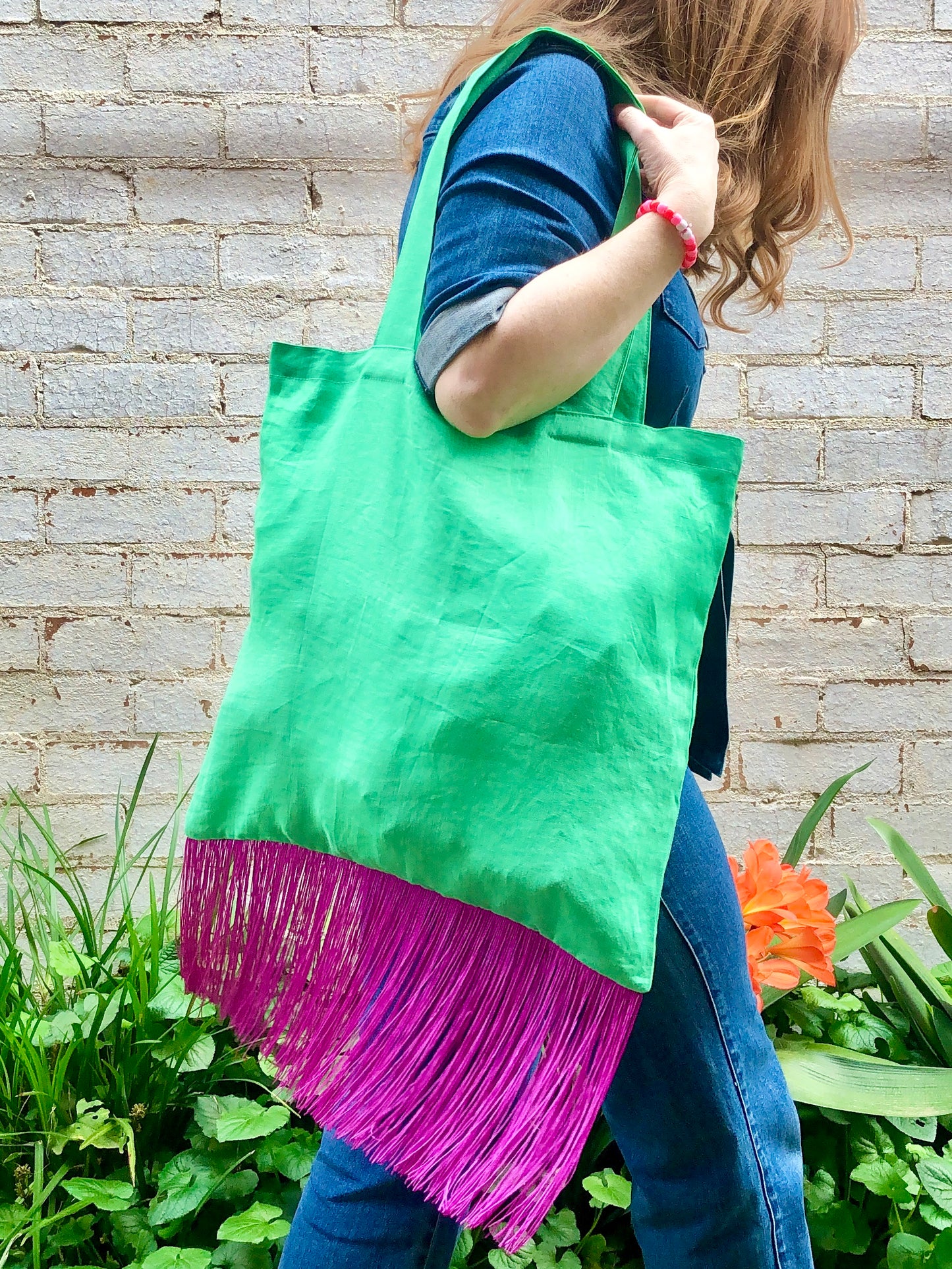 Young Hearts Tote (Seafoam/Magenta)