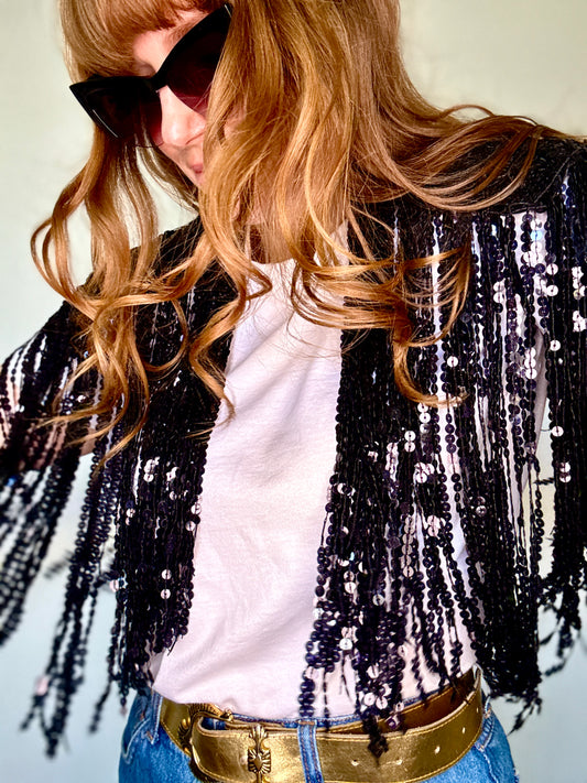 Glitter Cape in Magic Midnight