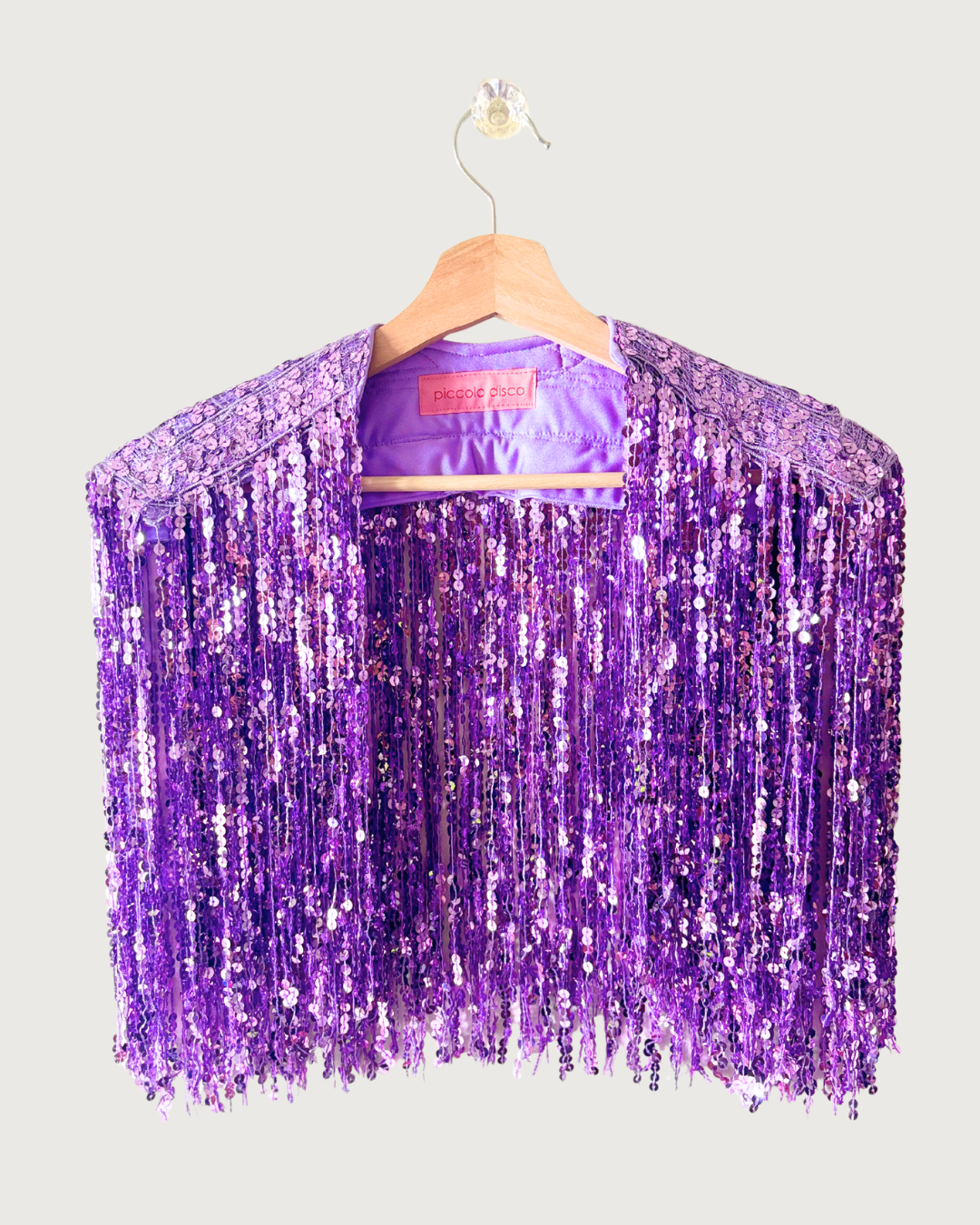 Glitter Cape in Rich Lilac