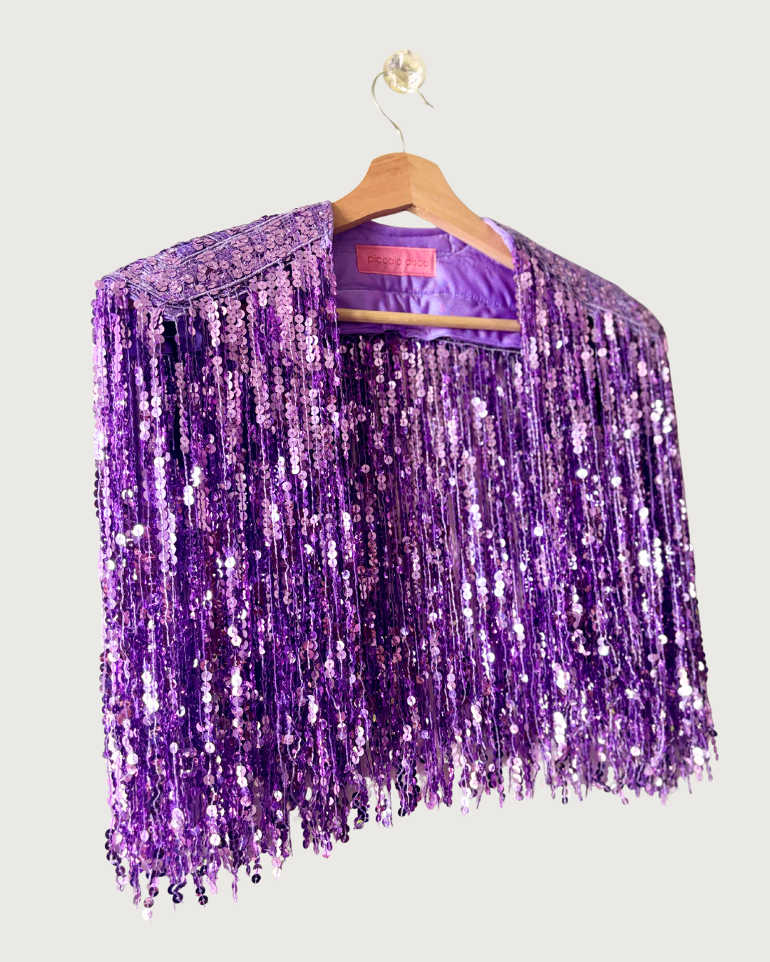 Glitter Cape in Rich Lilac