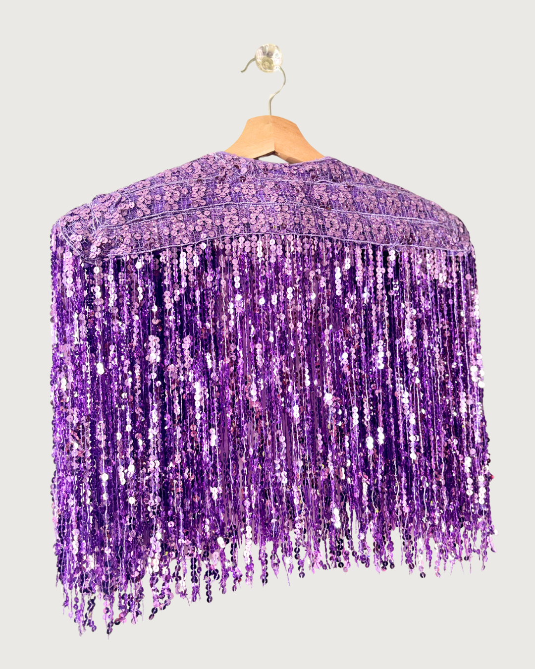 Glitter Cape in Rich Lilac