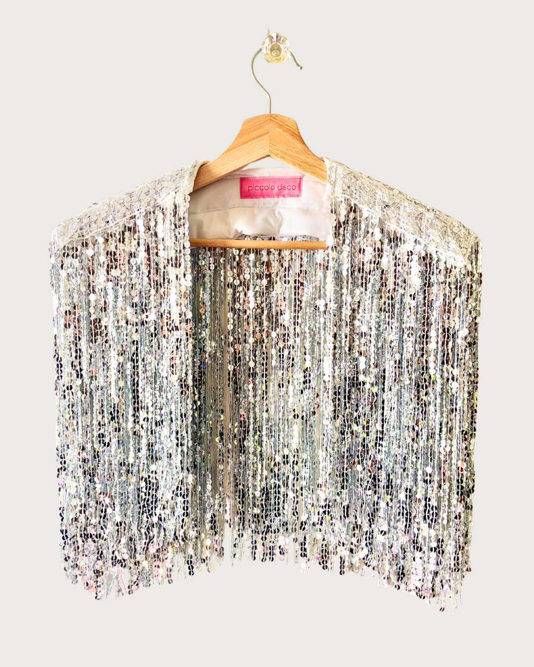 Glitter Cape in Polished Silver