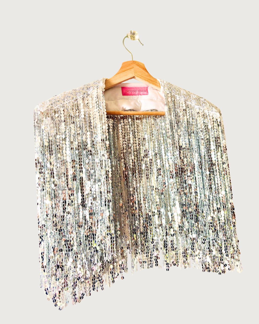 Glitter Cape in Polished Silver