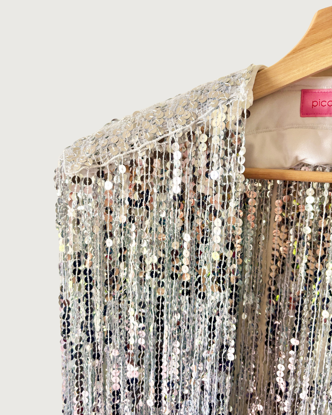 Glitter Cape in Polished Silver