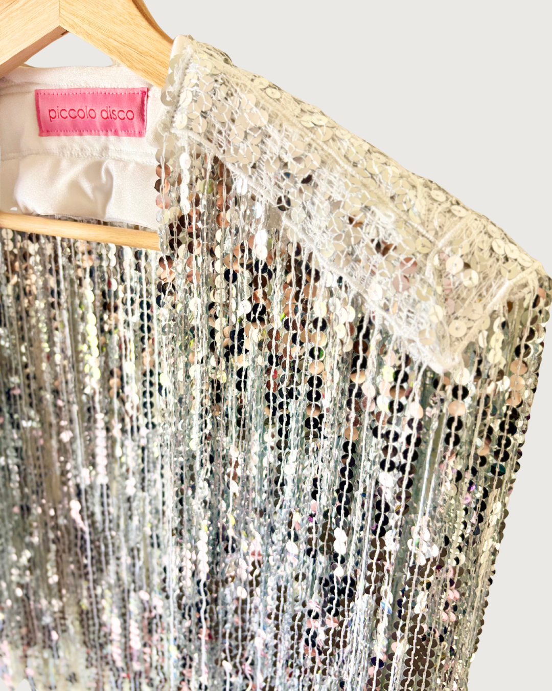 Glitter Cape in Polished Silver