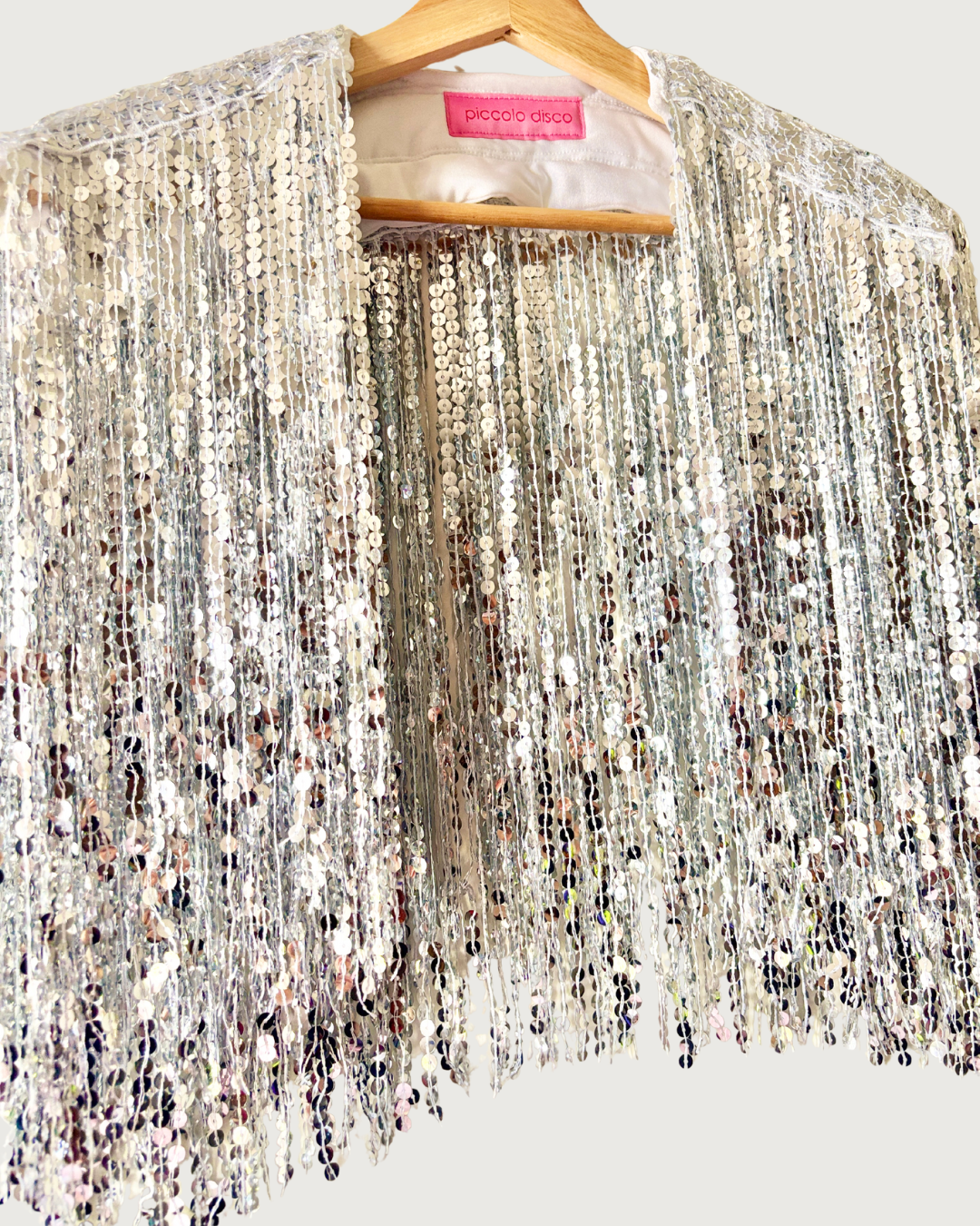 Glitter Cape in Polished Silver