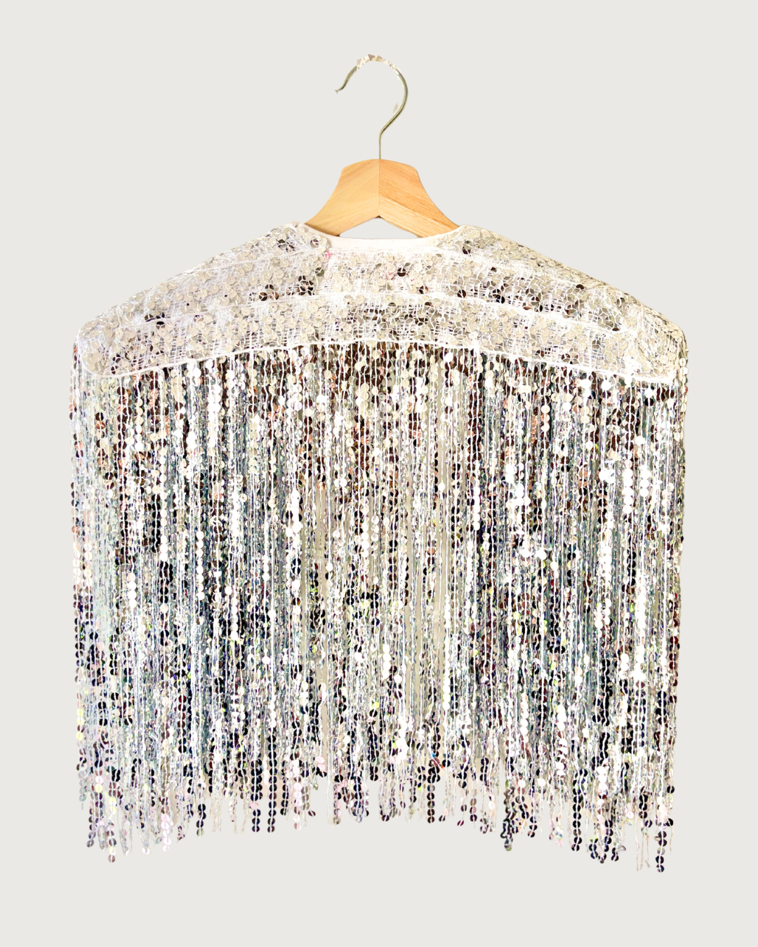 Glitter Cape in Polished Silver
