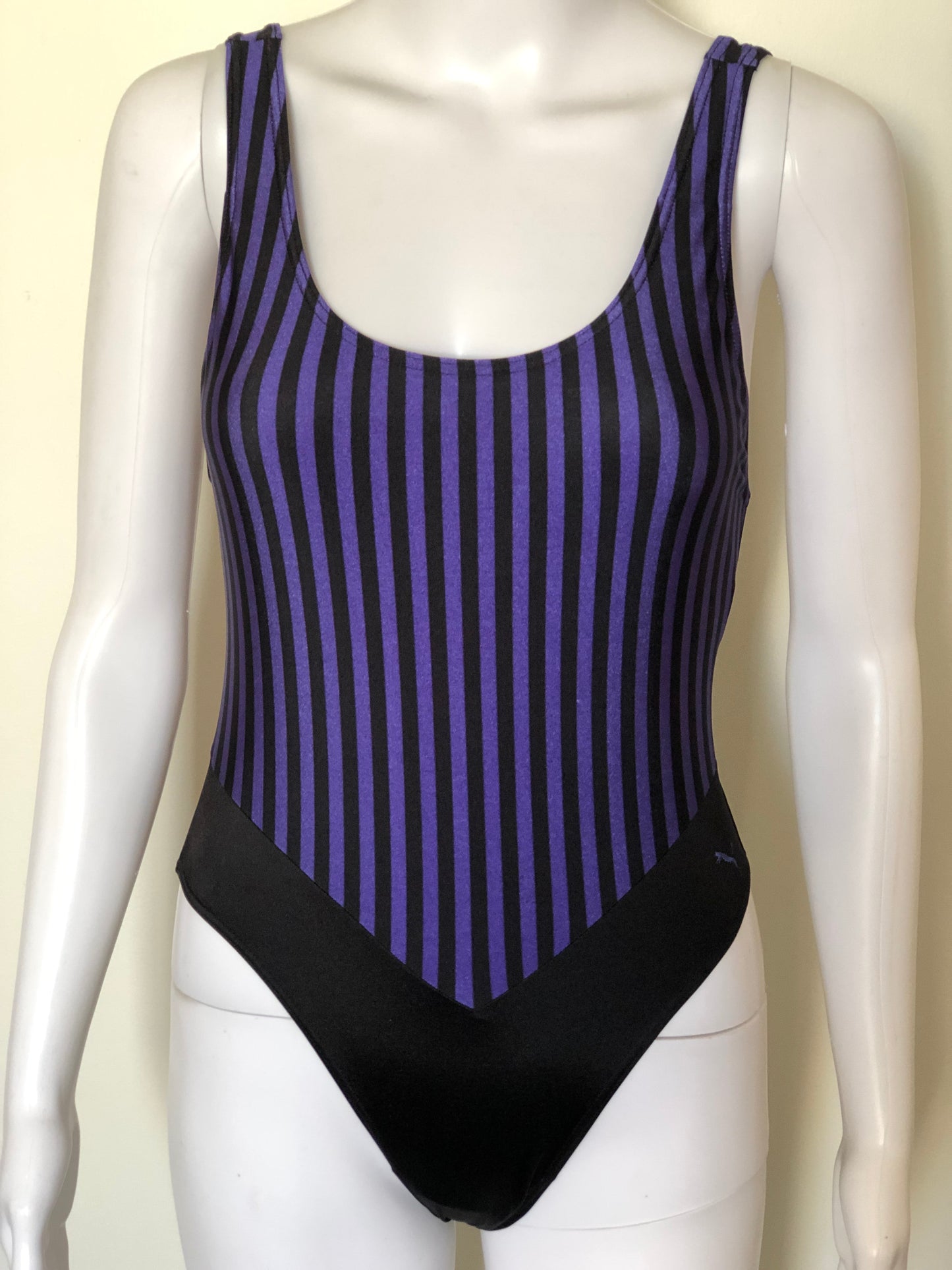 80's Puma Stripe Aerobic Swimsuit