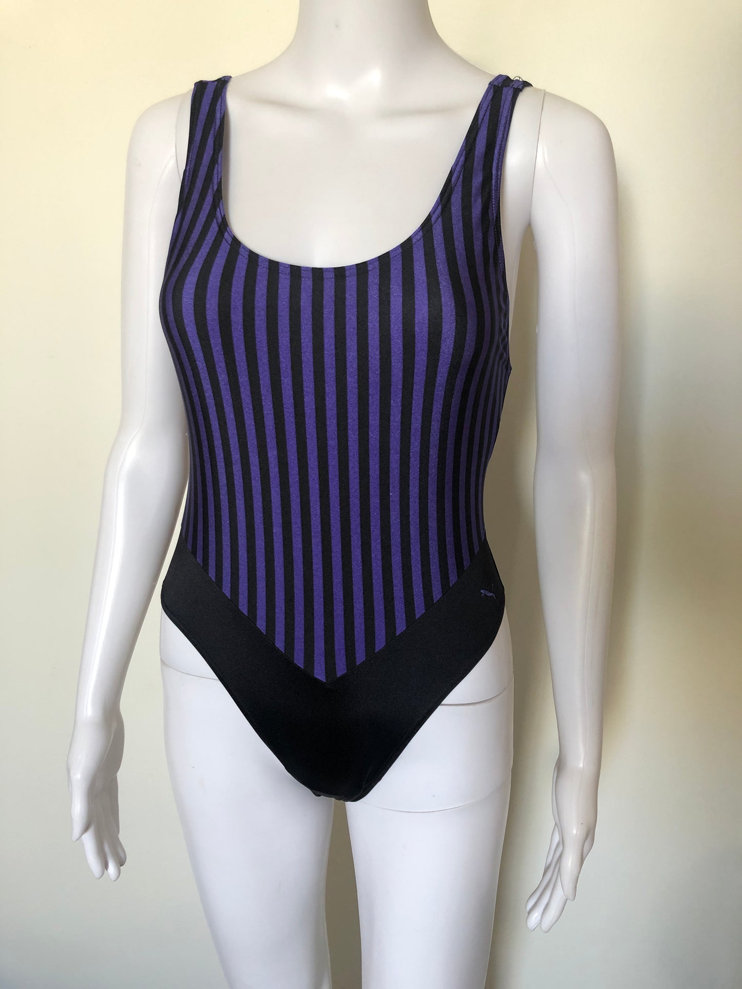 80's Puma Stripe Aerobic Swimsuit