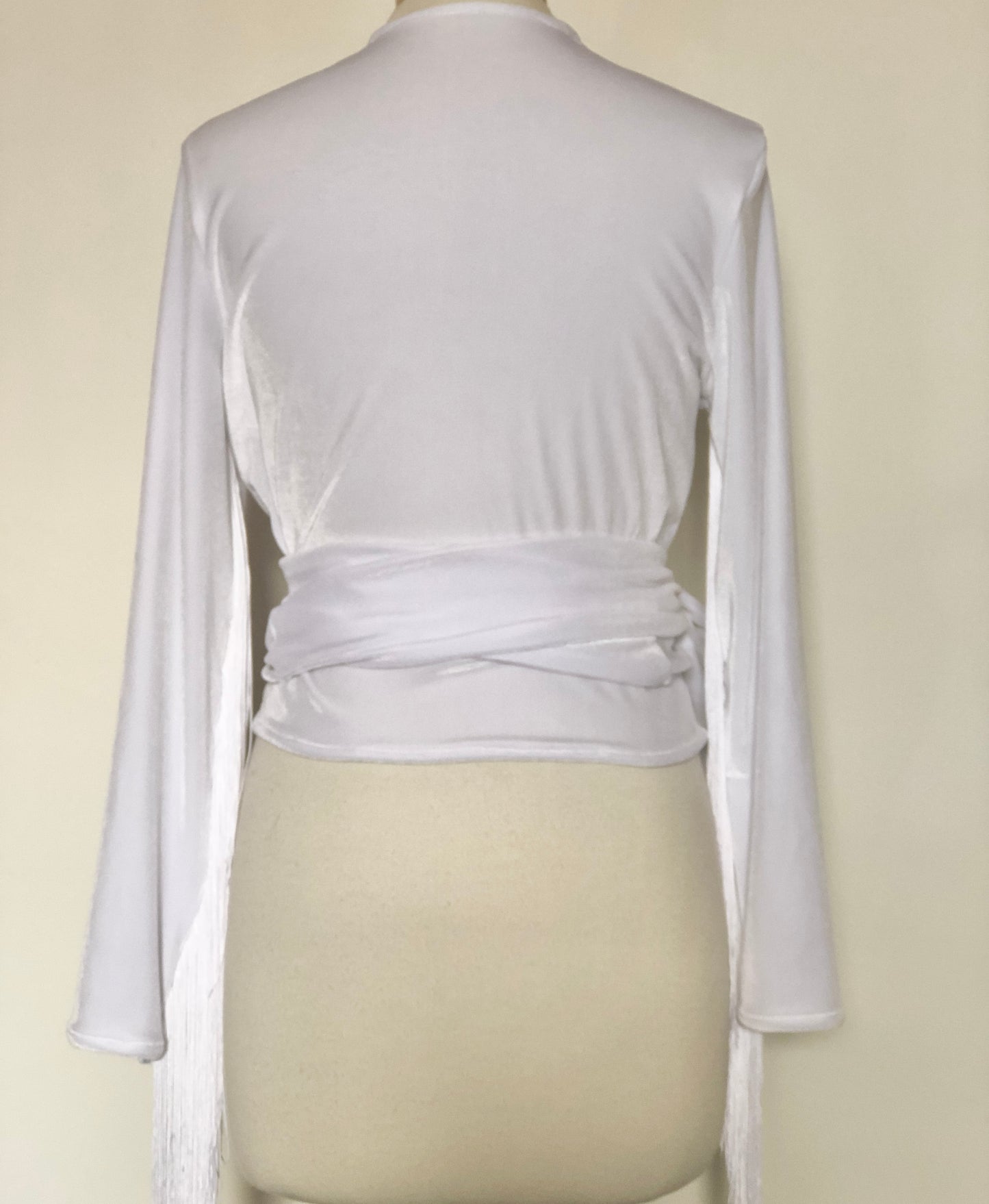 Daltrey Velvet Wrap Top in Winter White